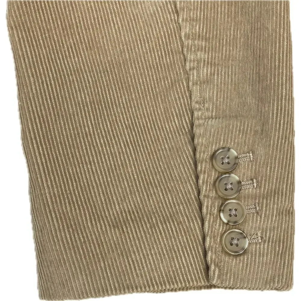 BANANA REPUBLIC Corduroy Blazer Sport Jacket Mens L Tan Brown Preppy‎ Academia
